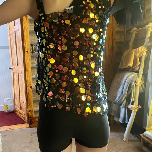 Girls AWISH come true sequined 2 piece dance costume sz 10/12 - Picture 3 of 8